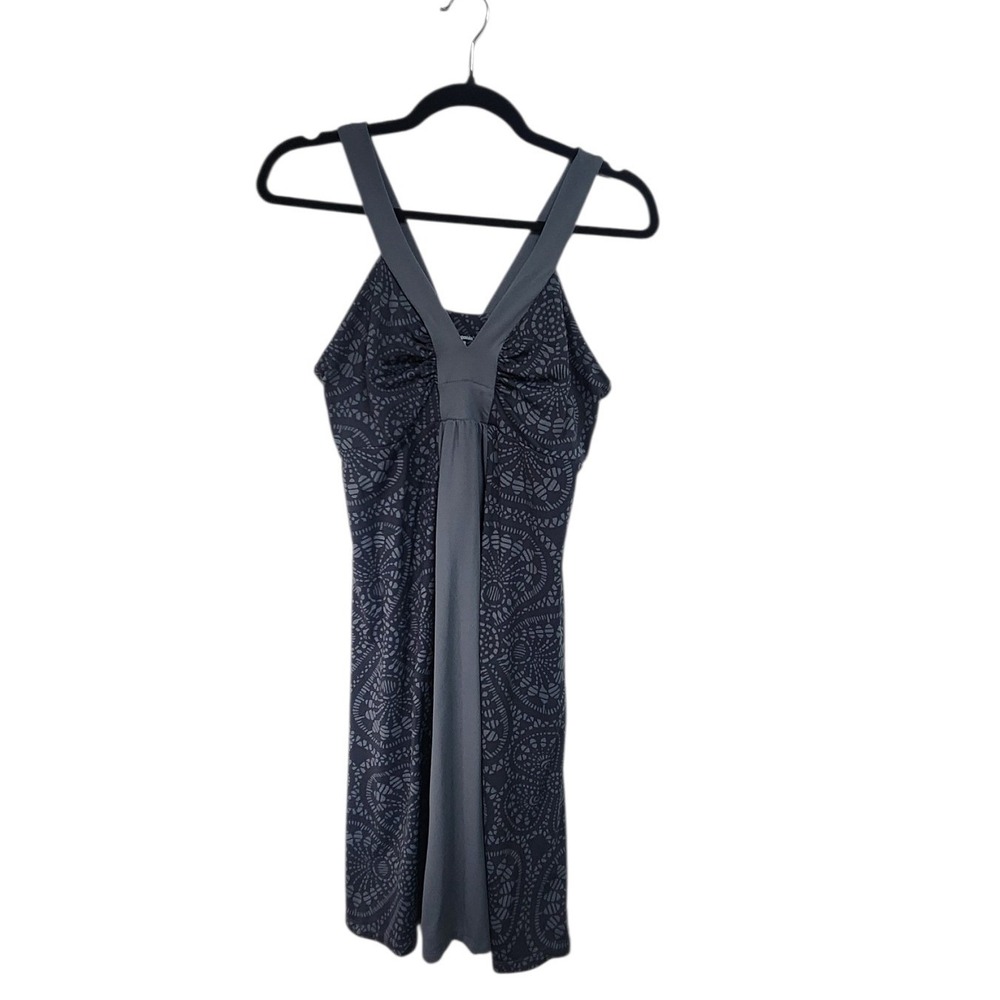 Patagonia Women's Sleeveless Dress Gray‎ Geometric Print Size L